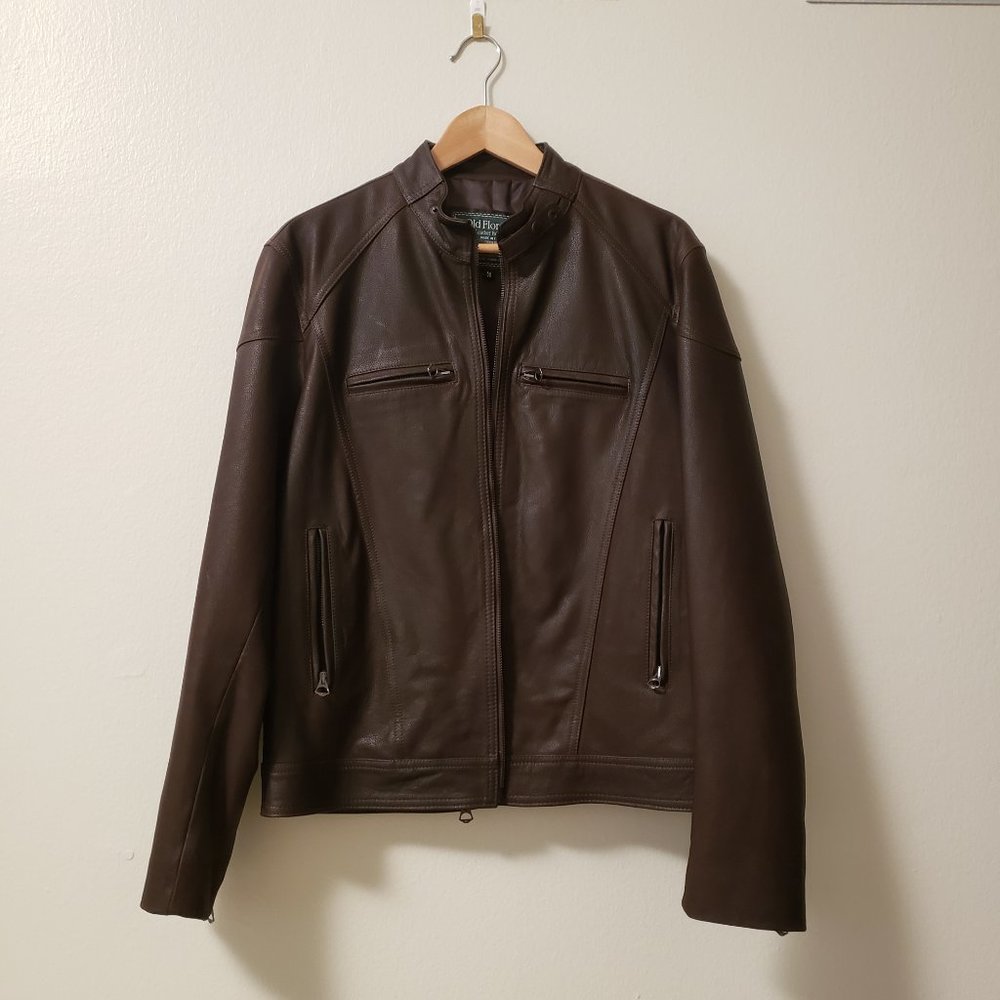 OLD FLORENCE LEATHER FACTORY Jacket in Brown - Handmade in Italy, Men's Size M